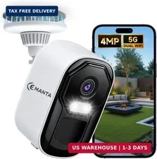 2.5K Wireless Home Security Cameras Outdoor WiFi, Non-Subscription AI Person ...