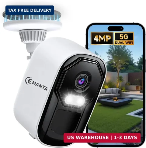 2.5K Wireless Home Security Cameras Outdoor WiFi, Non-Subscription AI Person ...