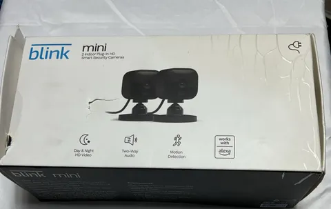 Blink Mini Indoor Plug-In HD Smart Security Camera - Pack of 2 BRAND NEW