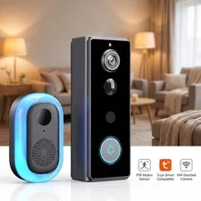 Video Doorbell PoE Wired Smart Person Detection 2K+ 5MP 180° Wide With View USA