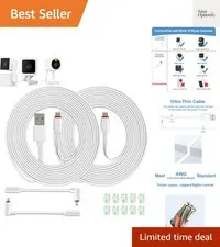 10 FT Camera Extension Cable for Wyze Cam v3/v4, Wyze Cam Pan v3, Wyze OG, Wy...