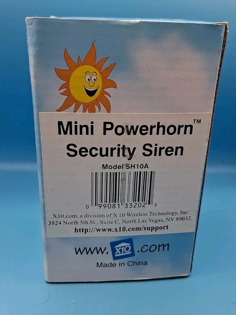 X10 SH10A Mini Powerhorn Security Siren Module 105dB Plug-In New In Box