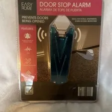 EASY HOME Door Stop Alarm 53807, 120dB, Anti-Slip, Battery Included, Black