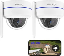 [2-Pack AI Tracking Ceiling CAM 2K HD Metal Dome PTZ Wireless Security Camera wi