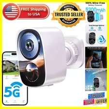 Upgraded 2K Outdoor Security Camera with Night Vision & AI Motion Detection