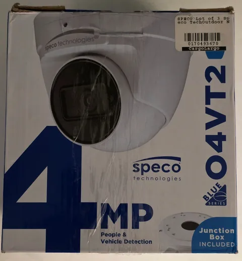Speco Technologies O4VT2 4MP IP Turret Security Camera Junction Box Lot of 3