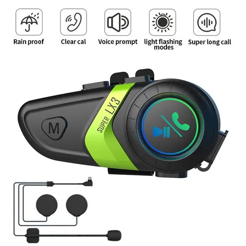 Motorcycle Helmet Headset Wireless Bluetooth Headphone Speaker Hands-Free Earbud
