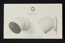 Google Nest Security Indoor Outdoor Cameras G3AL9 (Snow) 2-Pack with box