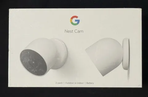 Google Nest Security Indoor Outdoor Cameras G3AL9 (Snow) 2-Pack with box