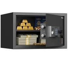 1.2 Cubic Feet Safe Box, Digital Security Lock Box with Shelf & Keypad & Comb...