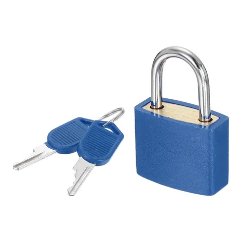 Padlock with Keys Shackle Waterproof Keyed Locks Dark Blue