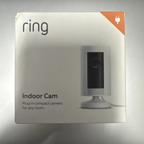 NEW!! Ring Indoor Cam Compact Plug-In HD Security Camera w/ Two-Way talk - White