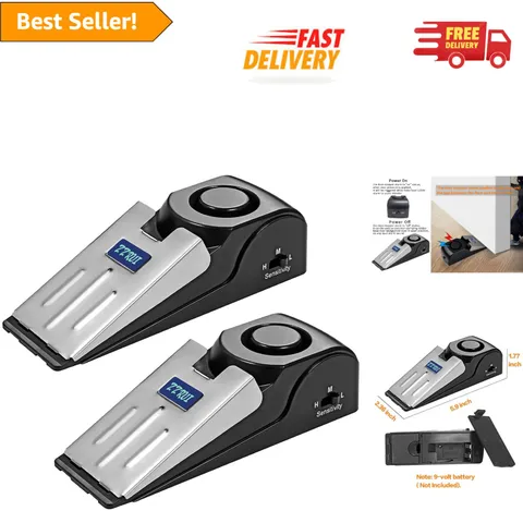 Compact 120dB Entry Alert Door Stop Alarm – Perfect for Travel & Home Security