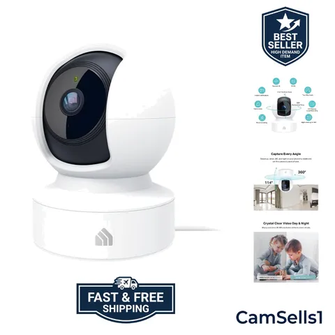 Kasa KC410S 2K Indoor Camera with Motion Detection & 2-Way Audio - Wi-Fi Enabled
