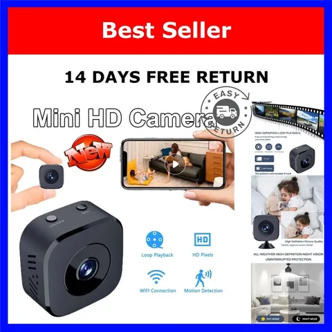 Mini WiFi Security Camera HD Color Night Vision Motion Detection