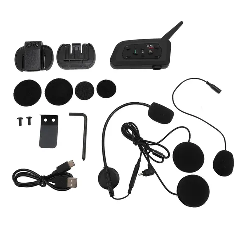 Motorcycle Bluetooth Intercom Headset Handsfree Water Proof Helmet 1200m Wi QEME