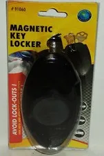 1 Pack Of Magnetic Key Lockeer Avoid Lock Outs Oval Shape BLACK NIP