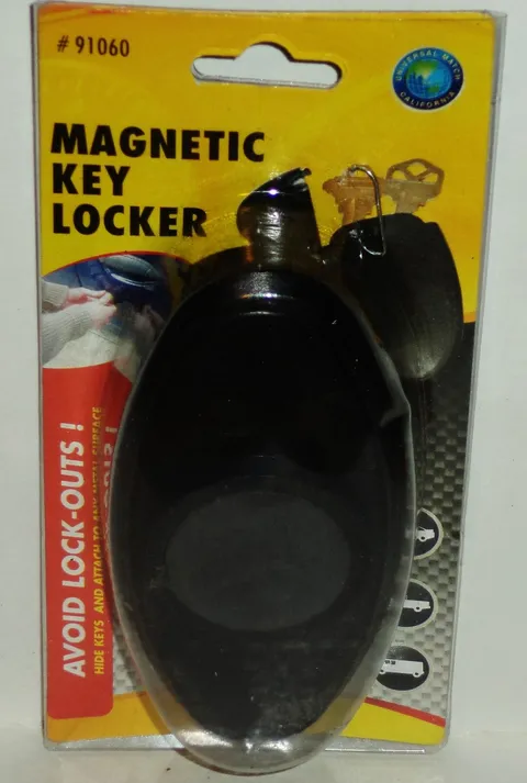 1 Pack Of Magnetic Key Lockeer Avoid Lock Outs Oval Shape BLACK NIP