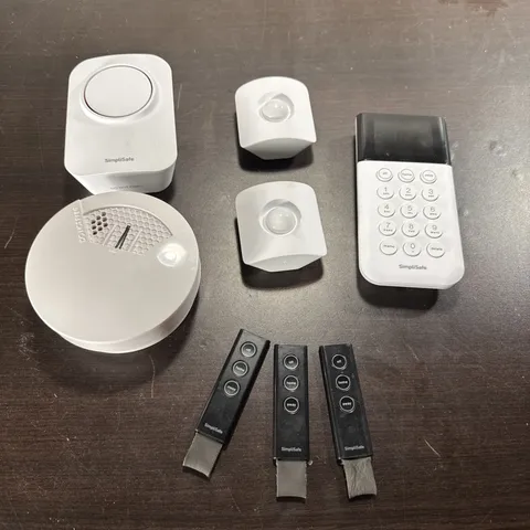 SimpliSafe Home Security System Bundle Keypad Siren Smoke Detector & 3 Fobs
