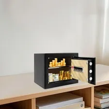 Black Color Security Safe Box, for Money Cash Valuables, Digital Home Safe USA