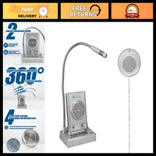 Window Intercom System with Loud Speaker, 8M Cable, Microphone for Business, Sch