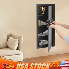 39" Hidden Lock Wall Safe Wall Hidden Safe Security Box Passward+Handle/Key