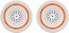 2 Pack Wifi Wireless Security Alarm Instant Phone Alerts | Tuya App Control, No
