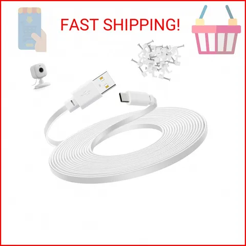 Smays 30 ft Power Cord for Blink Mini 2 Security Camera, Blink Outdoor 4, Long U