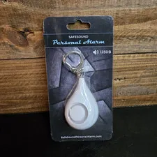 Safesound Personal Alarm 125dB White Keyring Security Device