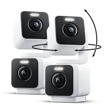 WYZE Duo Cam Pan 2 Pack, Indoor/Outdoor IP65 2.36in x 2.16in x 5.26in, White