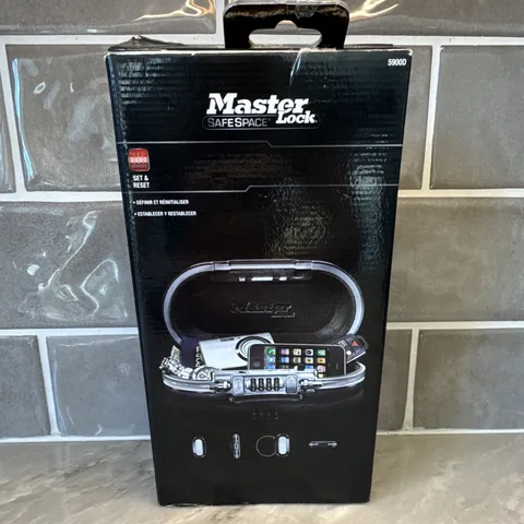 Master Lock SafeSpace 5900D Small Portable Lock Box, Water Resistant, Black
