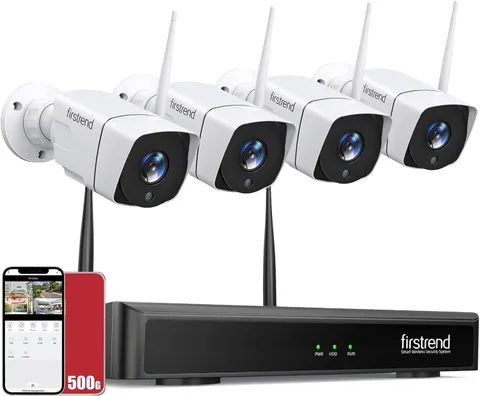 1080P Wireless Outdoor Security Camera System with 24/7 Recording & No Fees