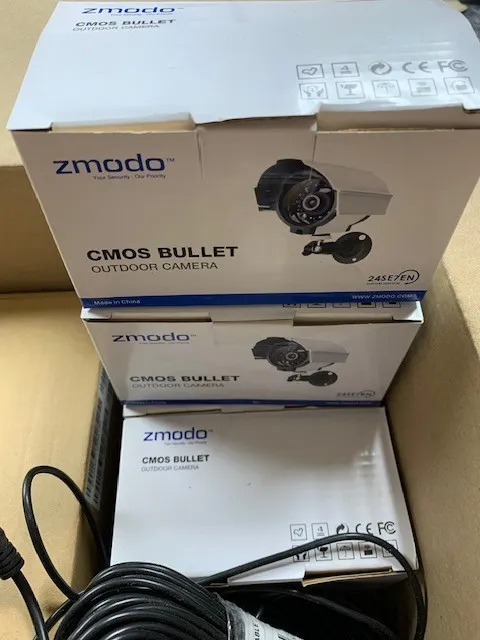 Outdoor ZMODO CMOS Bullet Cameras, set of 4.