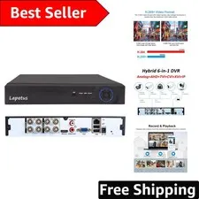 8CH Hybrid DVR: Top Quality Security Camera System with Remote View & Alerts