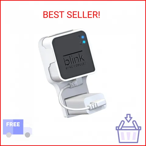 Kidjoyo Wall Mount for Blink Sync Module 2 with Short Cable - Save Space - No Me