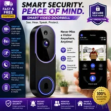 WiFi Ring Doorbell 1080P HD Security Camera Wireless Door Bell Camera With Chime