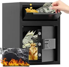 1.8 Cuft Dropsafe with Front Drop Slot - Fireproof Digital Security Safe Box wit