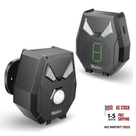 Solar Driveway Alarm Wireless Outside Weatherproof 1/2 1 sensor & 1 receiver