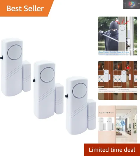 Wireless 90DB Door & Window Alarm Pack for Home & Kid Safety