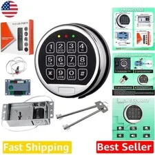 Electronic Safe Lock Kit: Gun Safe Replacement with Solenoid & 2 Override Keys