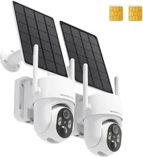 4G LTE Solar Security Camera - No Internet Required, 2K HD, Free Cloud Storage