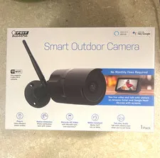 Feit Electric Smart Outdoor Camera Wi-Fi 1080p Night Vision Audio 1PK