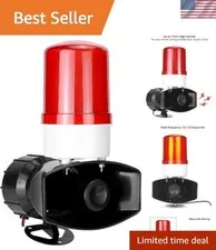 AC110V LED Alarm Siren 115dB Flashing Light 60W Warning System for Factory