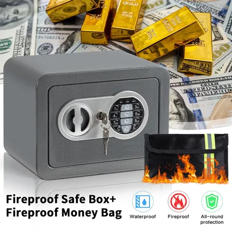 Caja Fuerte Grandes Cajas Fuertes Digitales De Seguridad Contra Fuego Dinero New