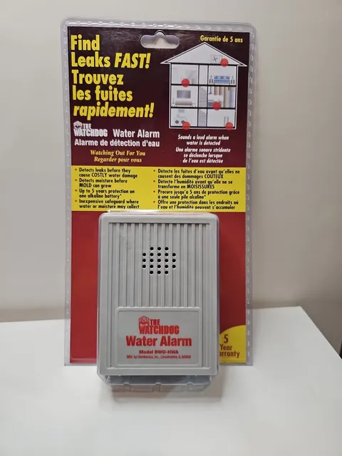 The Watchdog Water Alarm White Early Warning Leak Moisture Detector BWD-HWA New