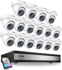 ZOSI 16CH H.265 + 1080P DVR Home CCTV Surveillance Outdoor Camera System 4TB HDD