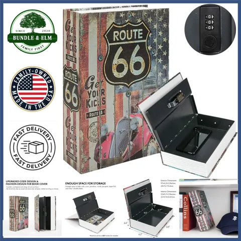 Metal Hidden Lock Box with Combination Lock Perfect for Cash and Jewelry Storage