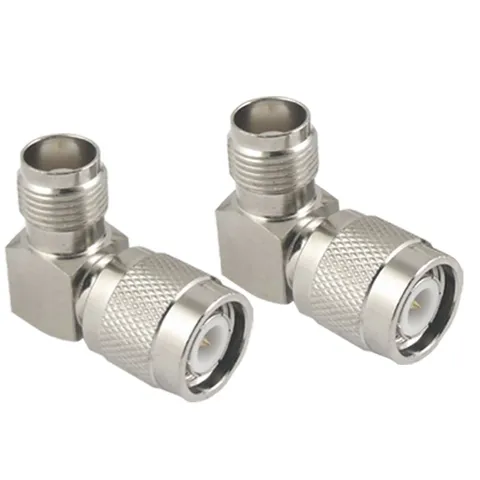 2 Pcs TNC Male to Female 90 Degree RF Coaxial Connector