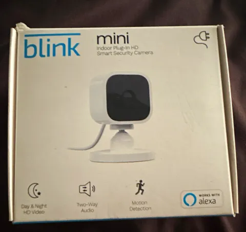 Blink Mini HD Indoor Plug-In Smart Security Camera Day/Night 2-Way Audio Alexa