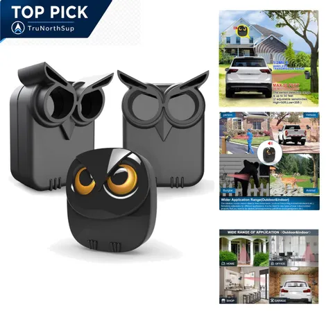 Driveway Alarm Long Range Wireless Motion Sensor Kit 1/2 mile 2 Sensors